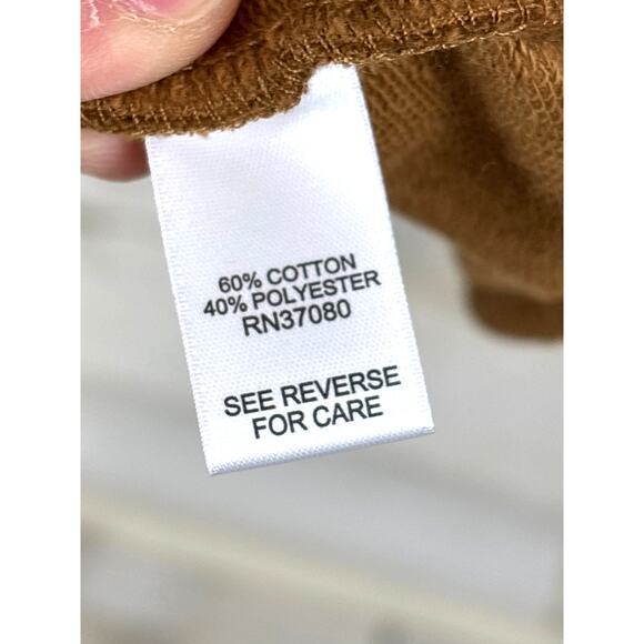 Cato Women’s Plus 20/22 Brown Terry Front Zip Mock Collar Pocket Vest NWT - Picture 3 of 5